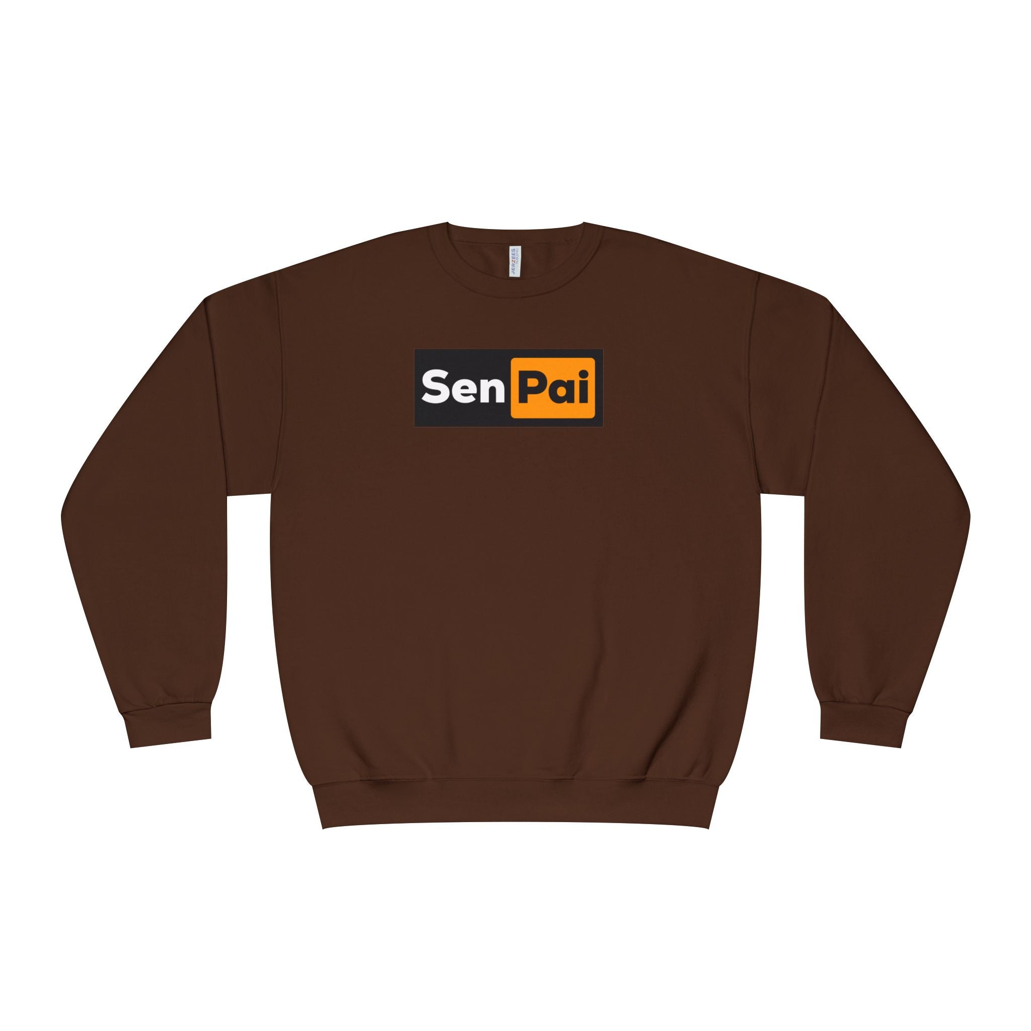 Senpai Crewneck Sweatshirt — Anime-Inspired Parody Graphic Sweatshirt