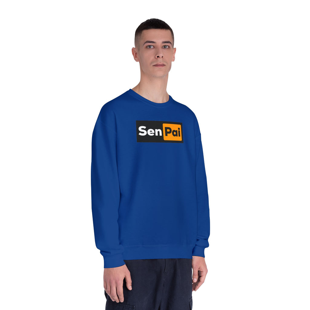 Senpai Crewneck Sweatshirt — Anime-Inspired Parody Graphic Sweatshirt