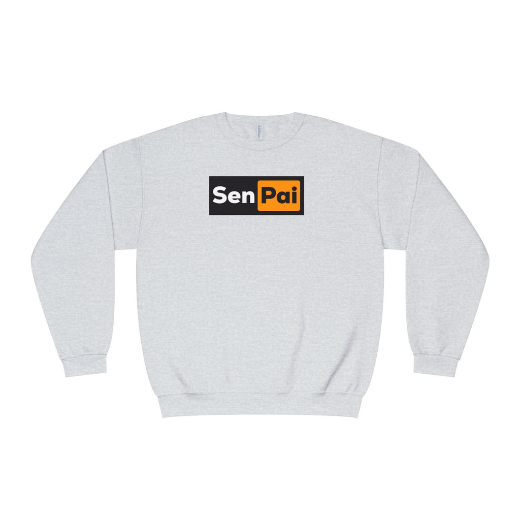 Senpai Crewneck Sweatshirt — Anime-Inspired Parody Graphic Sweatshirt