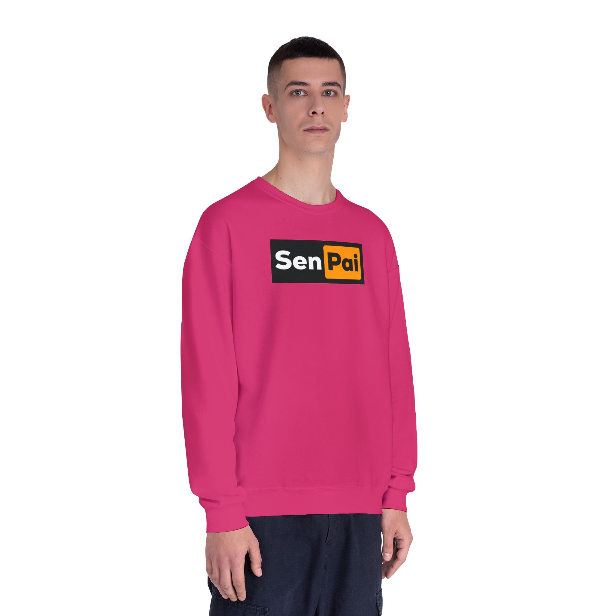 Senpai Crewneck Sweatshirt — Anime-Inspired Parody Graphic Sweatshirt