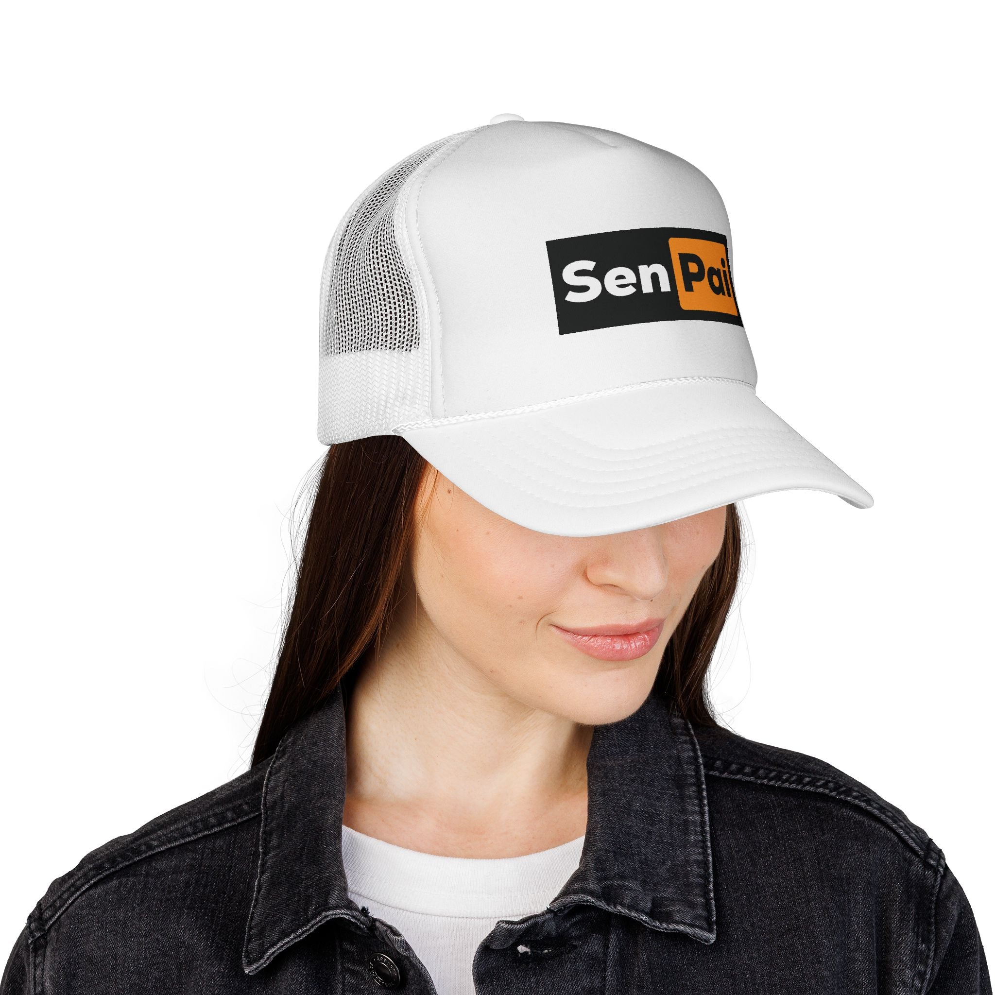 Senpai Trucker Cap – Retro Anime-Inspired Mesh Hat